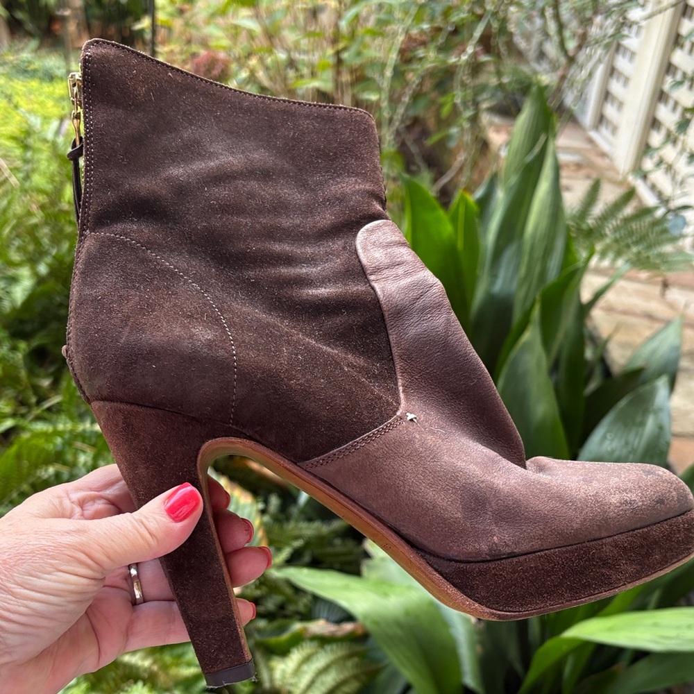 Rag & Bone Kenton Suede Platform Ankle Boots – 5” Heel – Size 40 / 9.5 🖤